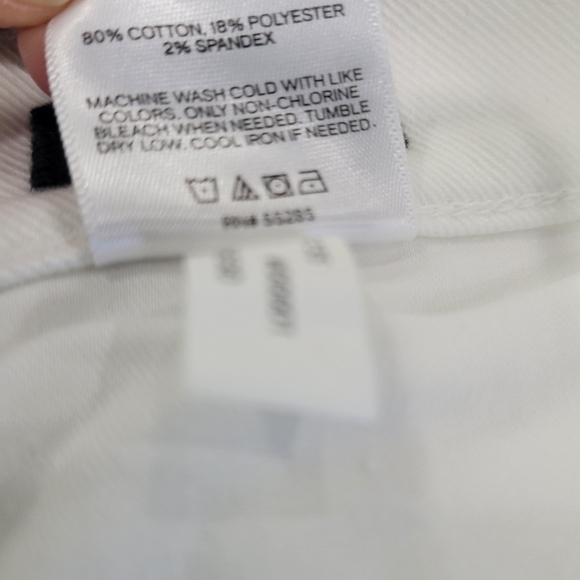 Express 90s Boot High-Rise White Distressed Jeans Size 6 - Picture 11 of 11